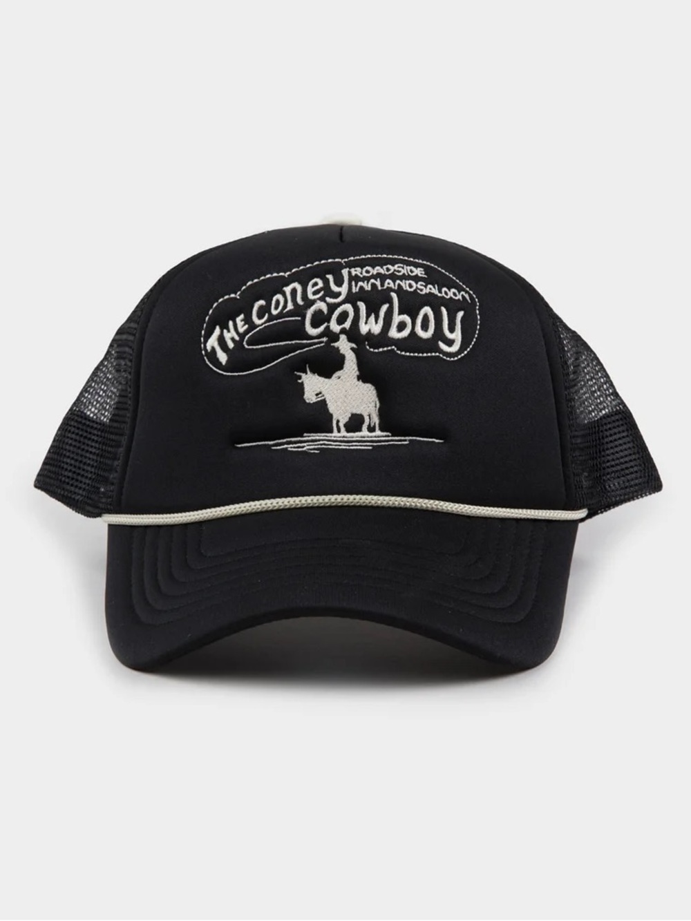 CONEY ISLAND PICNIC Cowboy Foam Trucker Hat Black